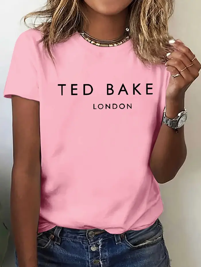 TEDBAKE LONDON T-Shirt imprimé graphique doux et extensible pour femme