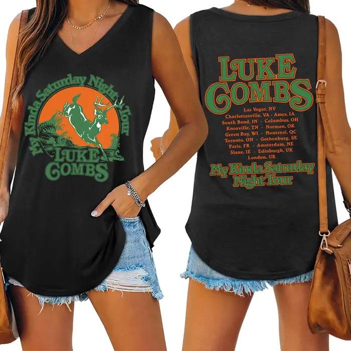 Luke-Combs Tour 2026 Tank Tops Femme Crew Sleeveless Vest Streetwear Shirt