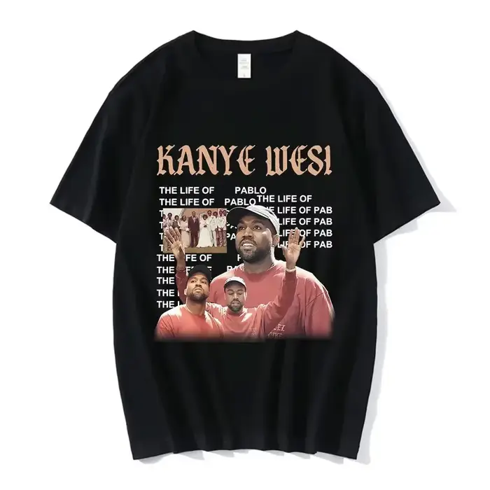Drôle Kanye West Meme T-Shirt hommes Vintage Hip Hop Rap Style T-Shirt hommes femmes à manches court
