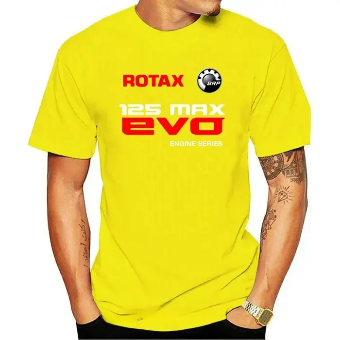 T-shirt unisexe avec logo BRP pour homme, haut imprimé, vêtements de créateurs, série Rotax 2024 MAX