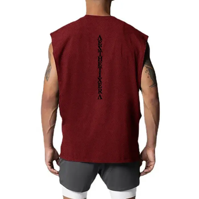 Vêtements de musculation en maille à séchage rapide pour hommes