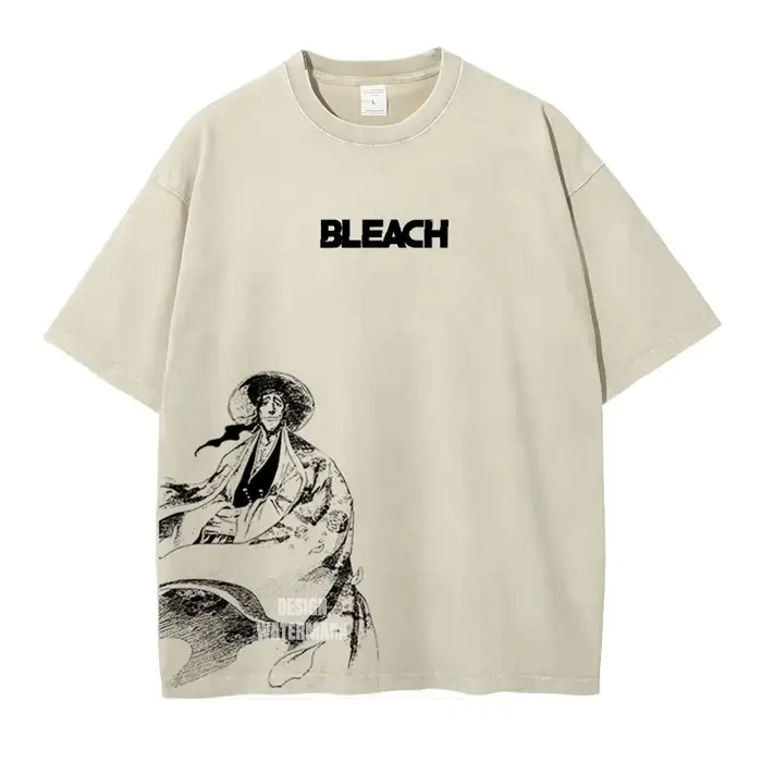 Anime B-Bleach t-shirts surdimensionné Vintage lavé Kurosaki Ichigo T-shirt Streetwear Manga Renji Zaraki Kenpachi hauts
