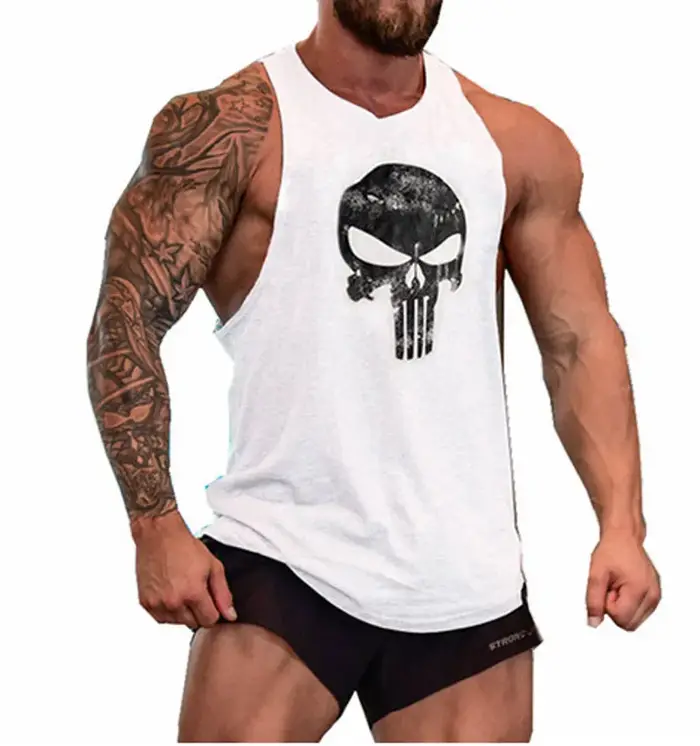 T-shirts de gymnastique bretelles homme Stringer chemise de Fitness