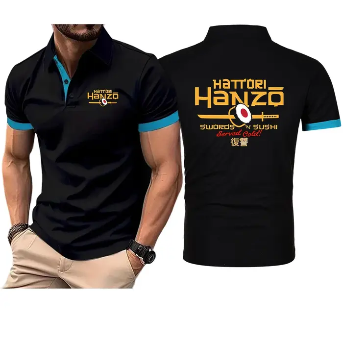 Hattori Hanzo Le nouveau polo pour homme convient à l'été et présente des manches courtes en coton. 