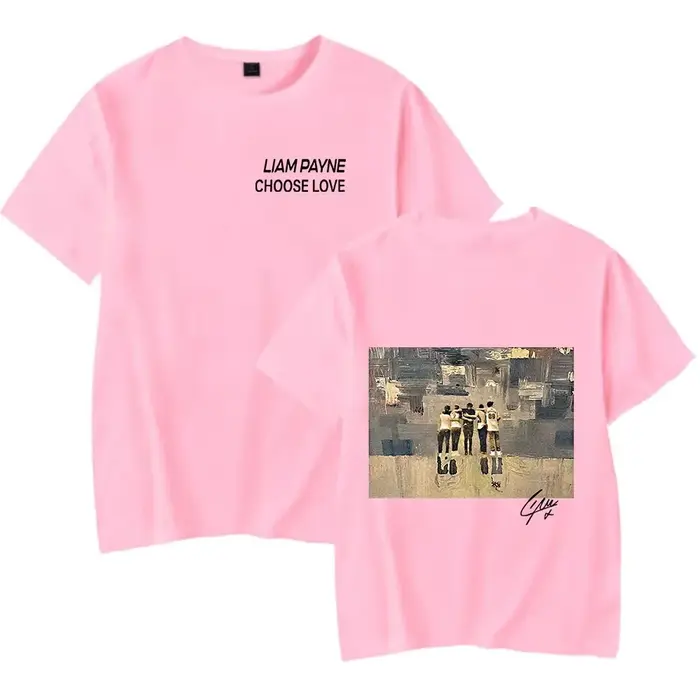 Liam Payne choisir amour t-shirt Payne hommage t-shirt à manches courtes col rond t-shirt haute qualité coton hommes femmes Rip Hip Hop