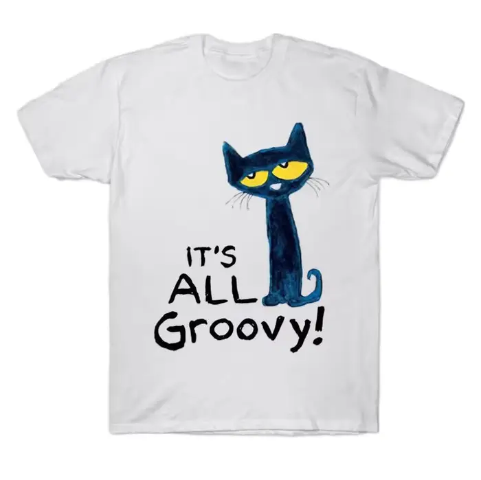 T-shirt graphique Pete le chat « All Groovy » pour hommes et femmes