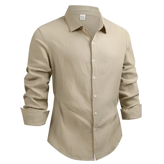 Chemise en coton et lin pour homme, vêtements décontractés pour homme, hauts de qualité supérieure,
