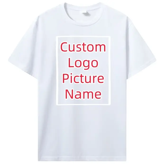 T-shirt personnalisé faire votre conception Logo texte hommes imprimer société équipe coton