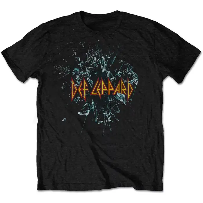 T-Shirt Def Leppard Shatter Band en coton pour hommes et femmes