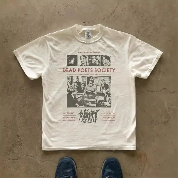 T-shirt du club des poètes morts | T-shirt à motif d'affiche de film