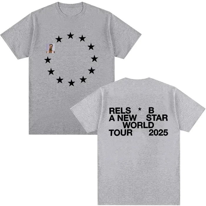 Rels B A New Star World Tour 2025 Merch T-shirt hommes femmes vêtements Hip Hop T-shirts coton décontracté Harajuku