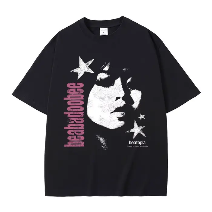 Beabadoobee visage impression T-shirts hommes femmes Hip Hop mode Pop musique