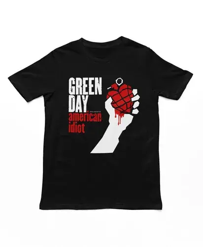 Green Day American Idiot Hysteria T-shirt homme Rock Music groupe classique