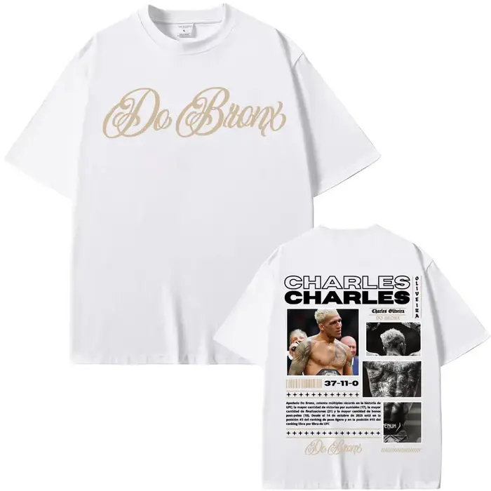 T-shirts imprimés Charles Oliveira Do Bronx pour hommes et femmes