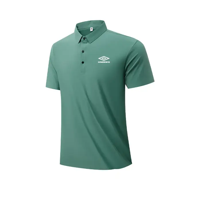 Polo UMBRO pour homme, été, sans couture, en soie glacée, séchage rapide, manches courtes, col classique, t-shirt décontracté pour le fitness et respirant