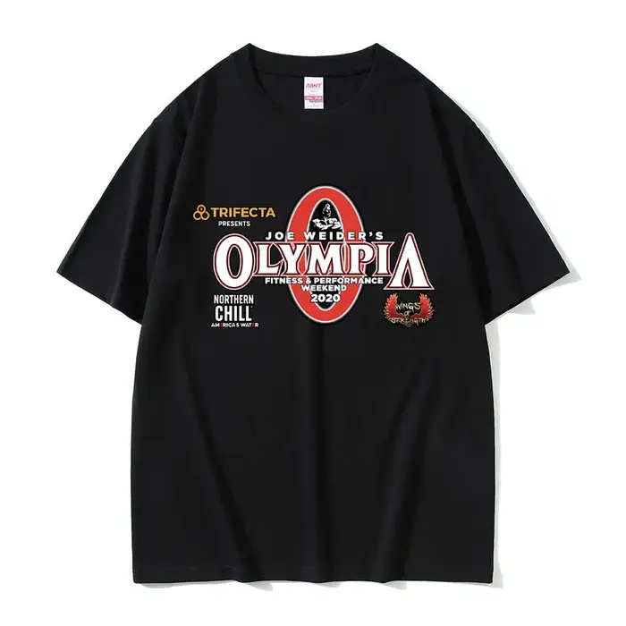 Olympia Gym Fitness pompe couverture graphique T-shirt hommes femmes mode Vintage T-shirt mâle décon