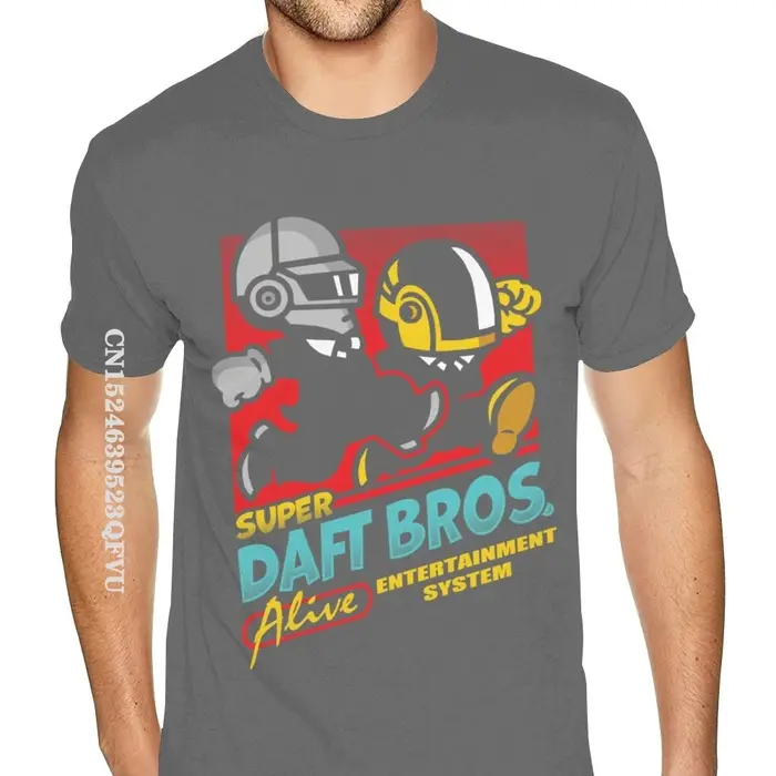 Noël Daft Bros Daft Punk t-shirts pour hommes sur mesure Style gothique Anime t-shirt rétro coton équipage chemise livraison directe