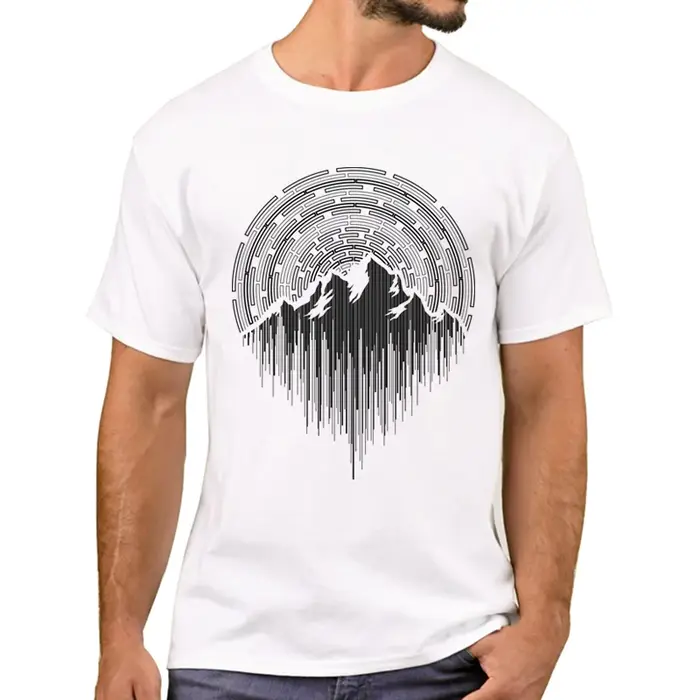 TEEHUB – T-Shirt manches courtes pour homme, imprimé géométrique, à la mode