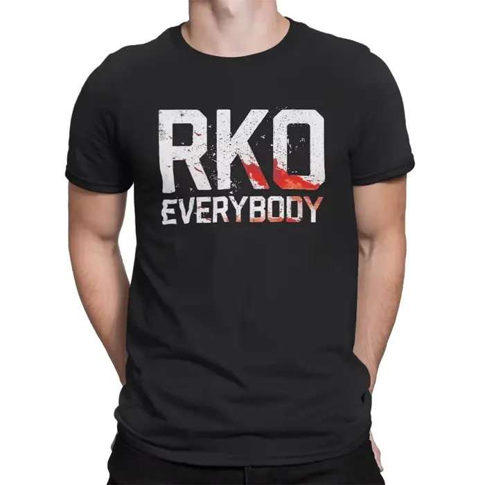 RKO – t-shirt déchiré pour hommes et femmes, décontracté, en pur coton, à manches courtes, avec imag