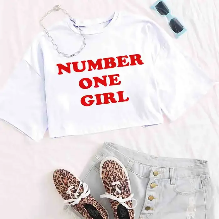 Rose-numéro une fille chemise femmes culture hauts