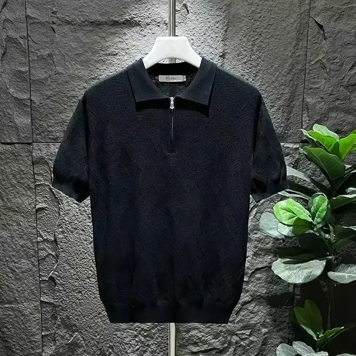 Polo à motif géométrique pour hommes