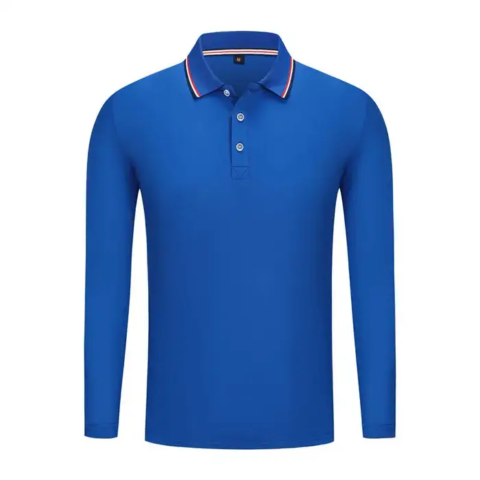 Polo en polyester à manches longues pour hommes et femmes