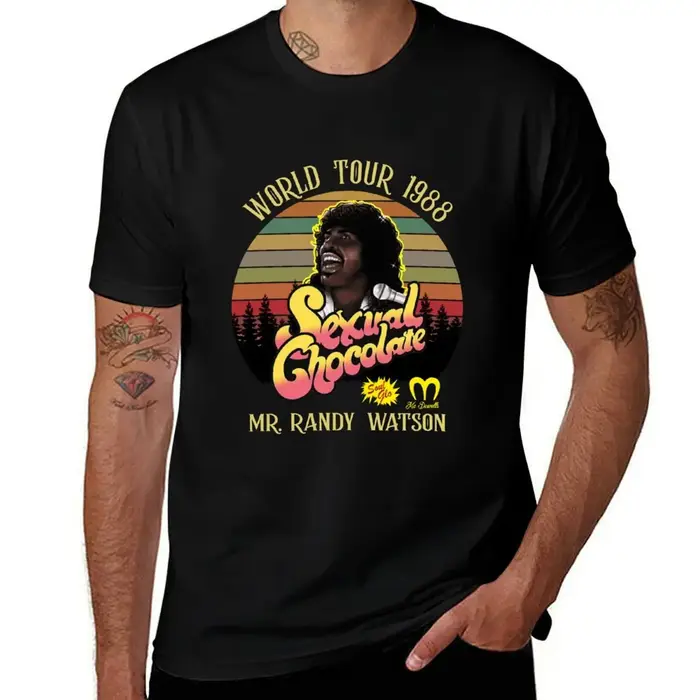 Sexual Chocolate World Tour 1988 T-shirt vintage rétro basique décontracté à manches courtes en coto