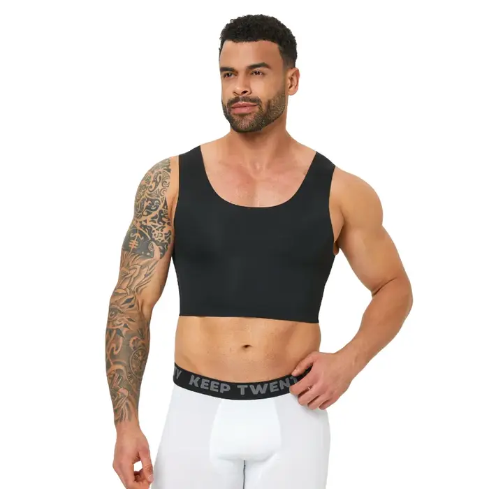 Gilet court façonnant sans couture pour hommes