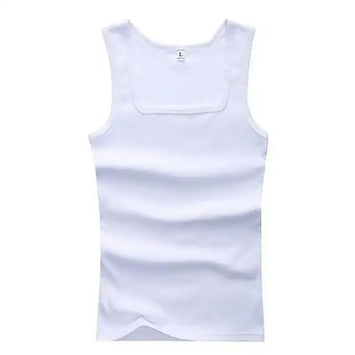 Femmes solide col carré côtelé débardeur Camisole hommes vêtements Singlets basique élastique débard