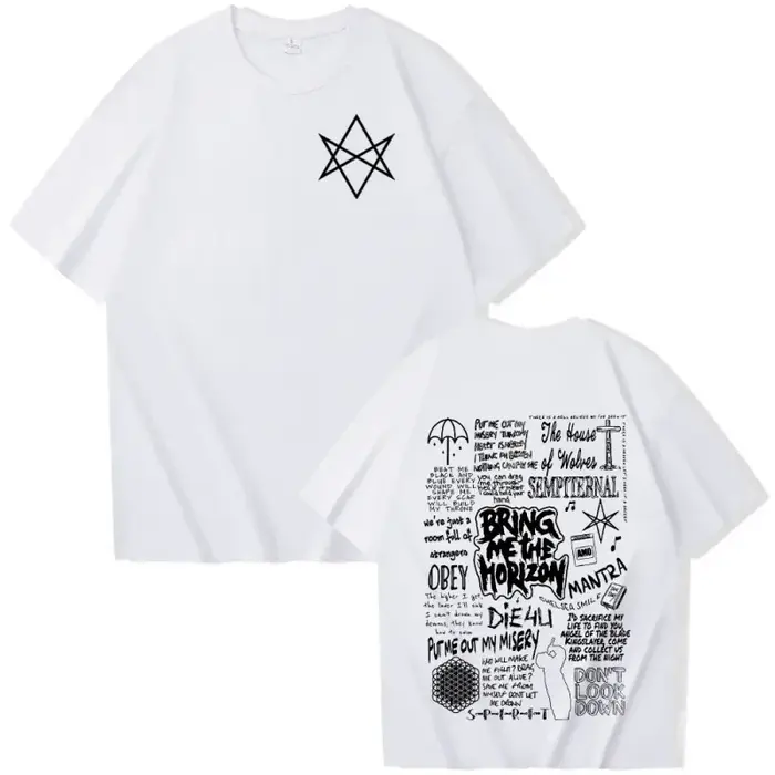 T-shirt imprimé Bring Me The Horizon pour hommes et femmes