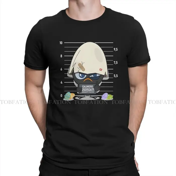 T-shirt homme criminel Calimero dessin animé Animation col rond manches courtes 100% coton