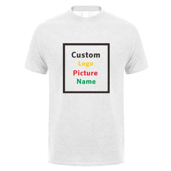 T-shirt personnalisé faites votre conception Logo texte hommes imprimer équipe d'entreprise t-shirt