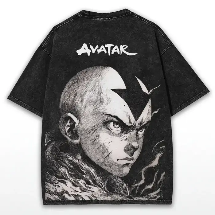 Avatar: le dernier maître de l'air Anime Aang graphique T-shirt décontracté lavé