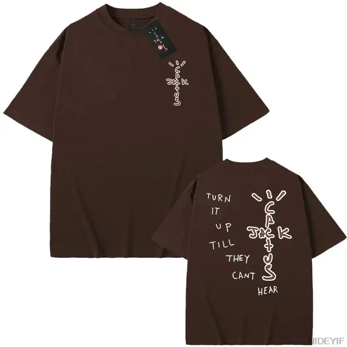 100% coton t-shirt hommes femmes mode Hip Hop t-shirts cactus jack lâche à manches courtes Fans cadeau hauts