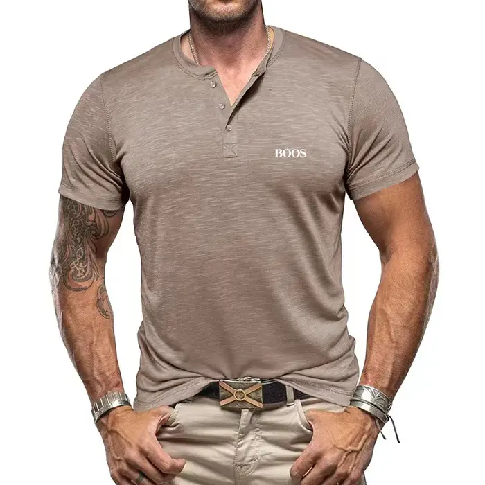 Polo brodé pour homme de haute qualité, coupe ajustée, tendance, ample et respirant – Vêtements pour