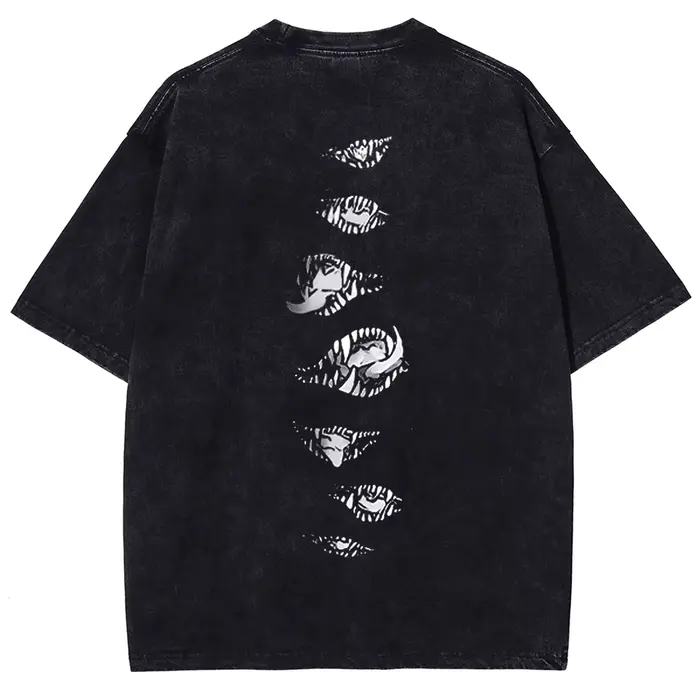 Anime chaud Berserk Logo Vintage graphique t-shirt hommes Manga surdimensionné T-shirts lavé coton