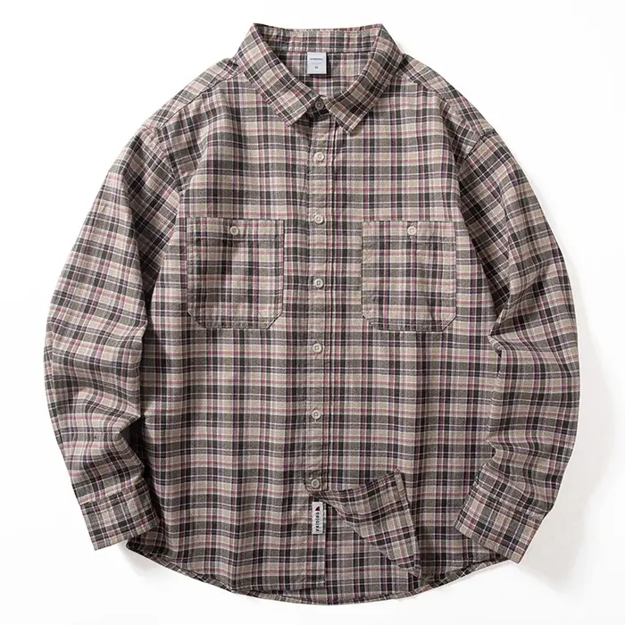 Chemise à carreaux pour hommes