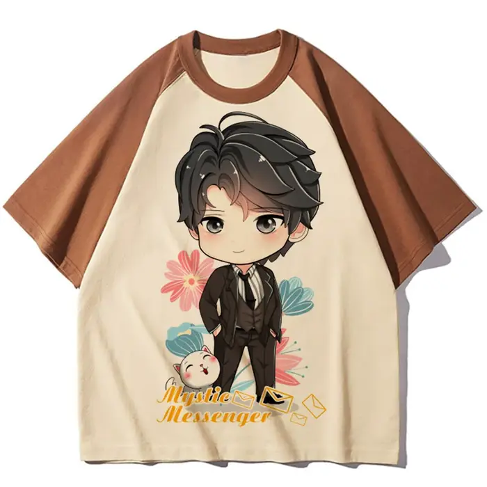 Mystic Messenger Tee femmes Y2K élégant streetwear haut fille manga vêtements