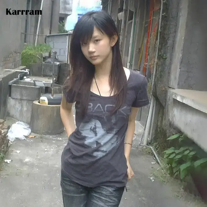 Karrram japonais Y2k lettre impression T-shirt Trashy 2000s Style à manches courtes