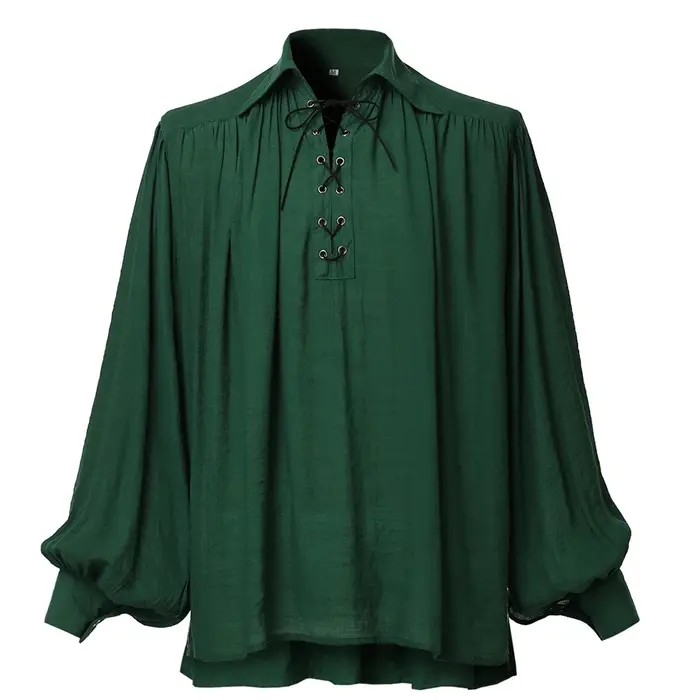 Chemise de Vampire Vintage pour hommes, chemisier de poète de Pirate médiéval, Costume de fête de ca