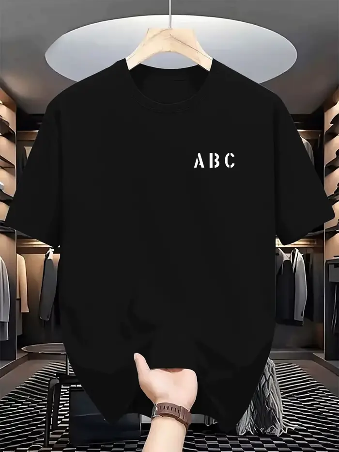 T-shirt léger et respirant à manches courtes pour homme - Haut décontracté d'été à col rond