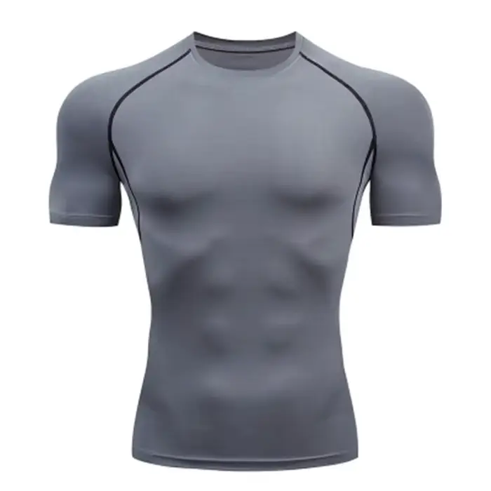 T-shirt de compression élastique respirant pour homme