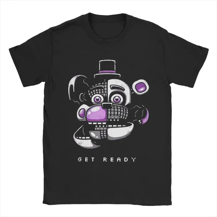 FNAF At Freddys T-Shirt pour hommes fou 100% coton t-shirts col rond manches courtes T-Shirt cadeau 