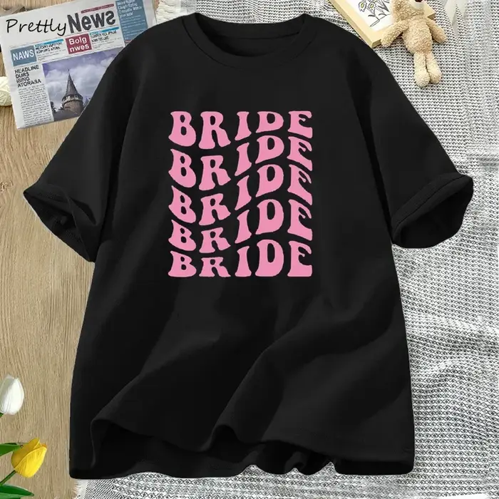 T-Shirts de Demoiselle d'Honneur Rétro pour Femme, ixà Thème d'Enterrement de Vie de Jeune Fille, Ma