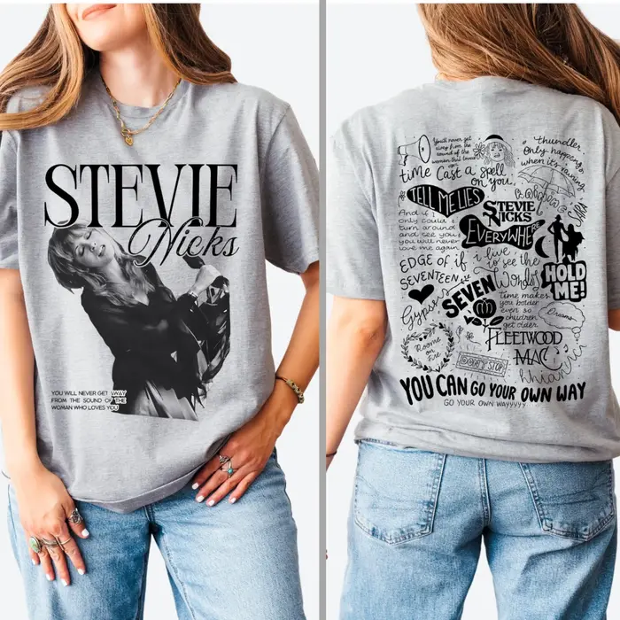 T-shirt Stevie Nicks Vintage Concert TeeMusic Lover Gift Classic Rock Band
