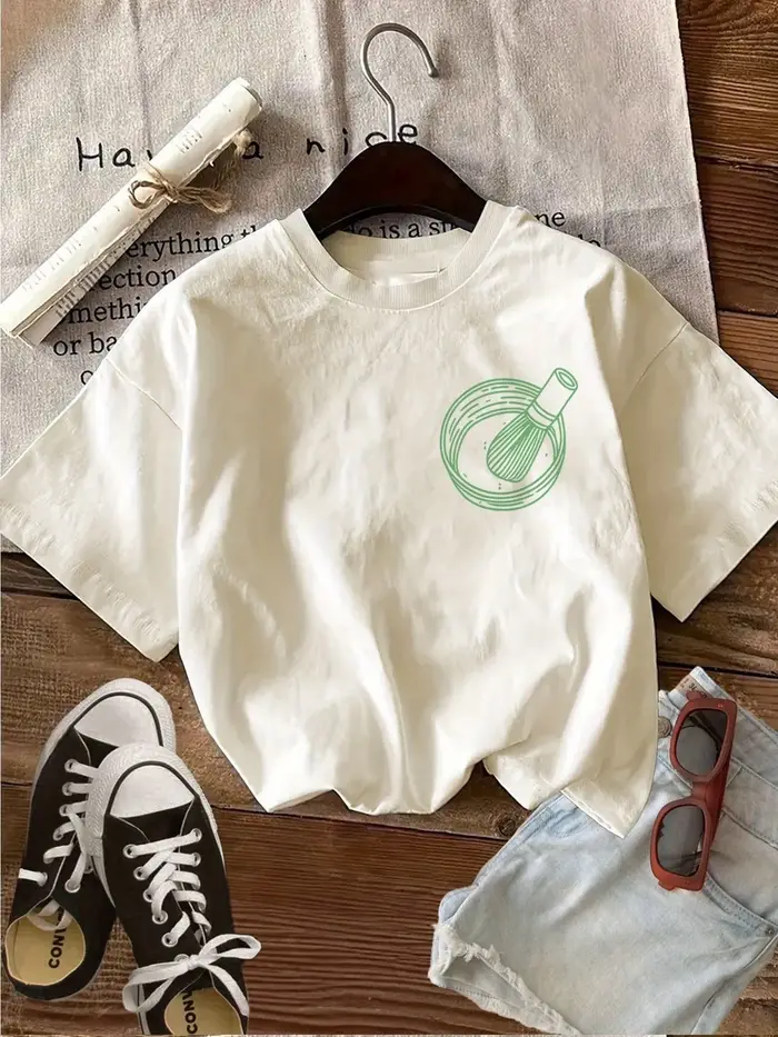 T-shirt graphique en coton pour femme