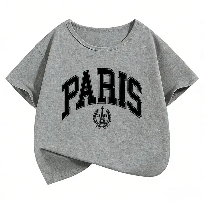 T-shirts amusants au design parisien pour enfants