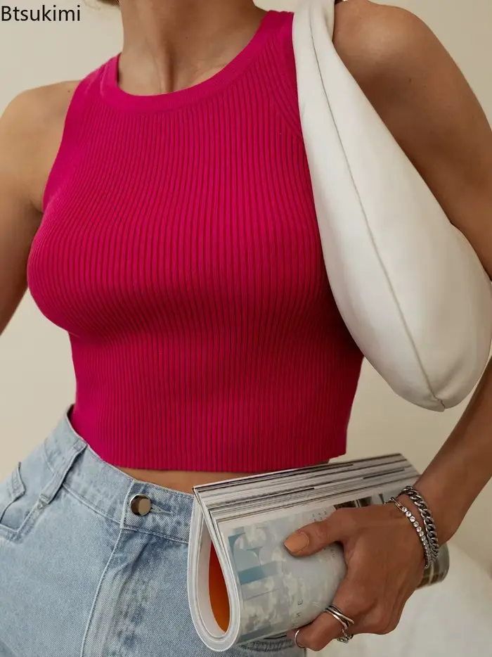 Nouveaux débardeurs tricotés d'été pour femmes