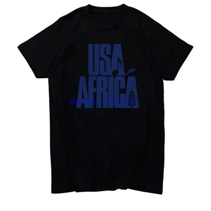 T-shirt graphique d'été pour hommes 'We Are the World' Anniversaire United Artists Imprimé Coton Man