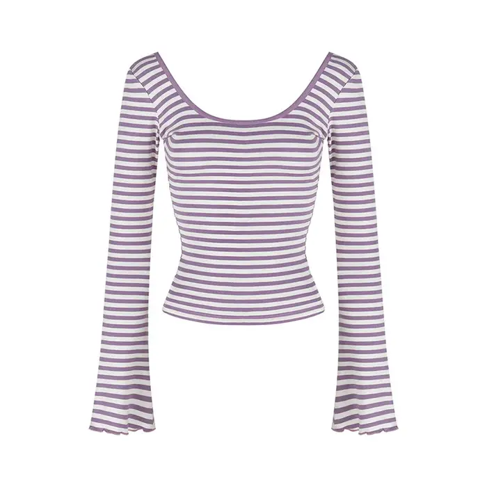 T-shirt à rayures et bretelles